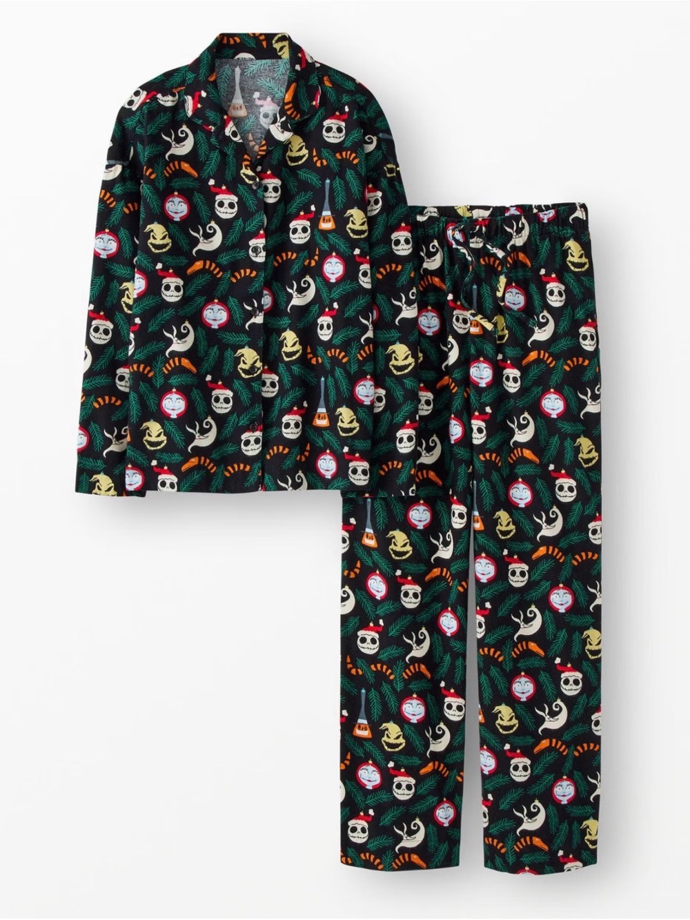 Women’s Disney Black Holiday Character Pajama set with Green and Orange Accents - Picture 5 of 5